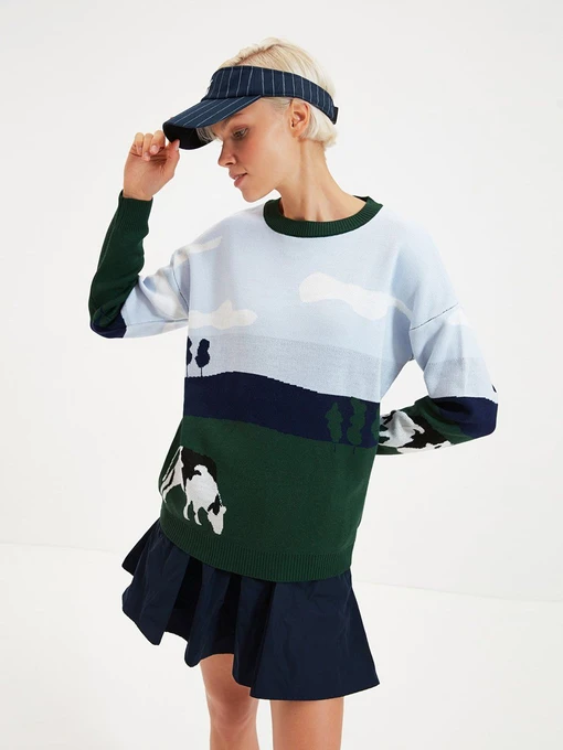 Светри та кардигани Trendyol модель TWOAW22KZ0752/ACik Mavi Фото