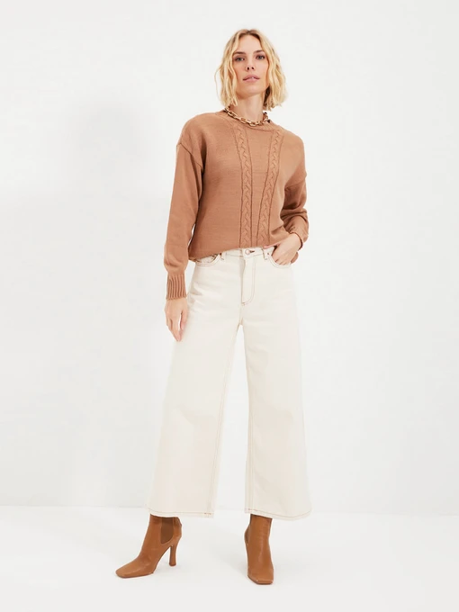 Свитры и кардиганы Trendyol модель TWOAW22KZ0758/Camel Фото