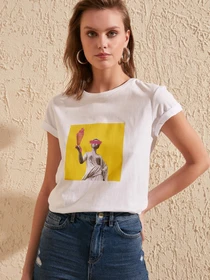 Футболки и поло Trendyol модель TWOSS20TS0230/Beyaz Фото