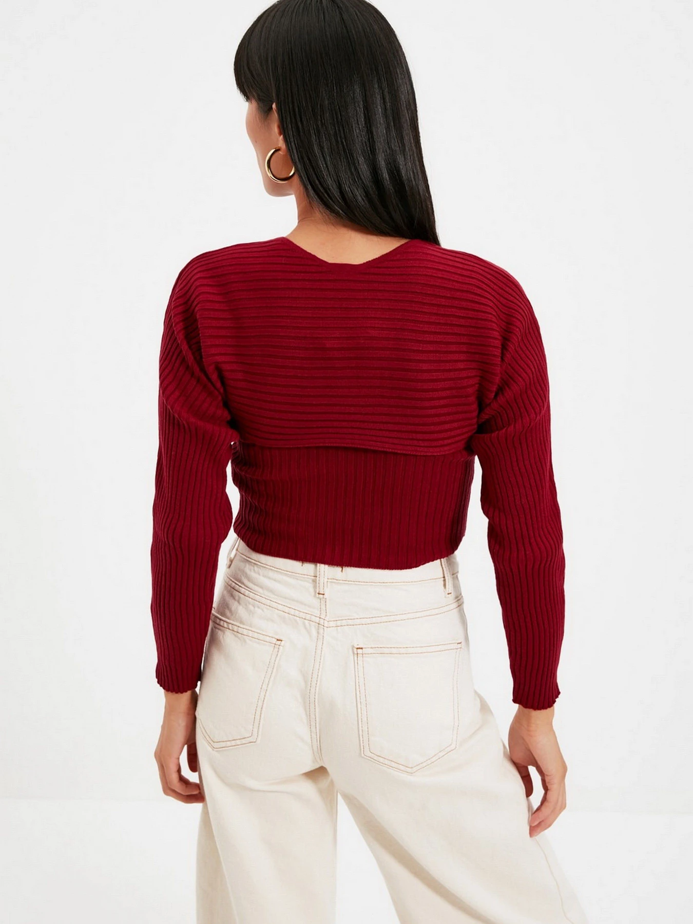 Свитры и кардиганы Trendyol модель TWOAW22KZ0773/Bordo Свитры и кардиганы Trendyol модель TWOAW22KZ0773/Bordo Фото