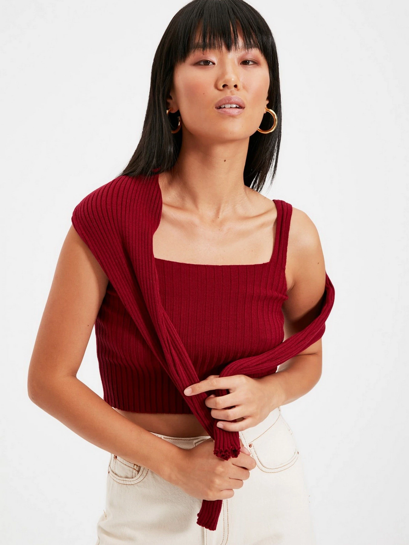 Свитры и кардиганы Trendyol модель TWOAW22KZ0773/Bordo Свитры и кардиганы Trendyol модель TWOAW22KZ0773/Bordo Фото