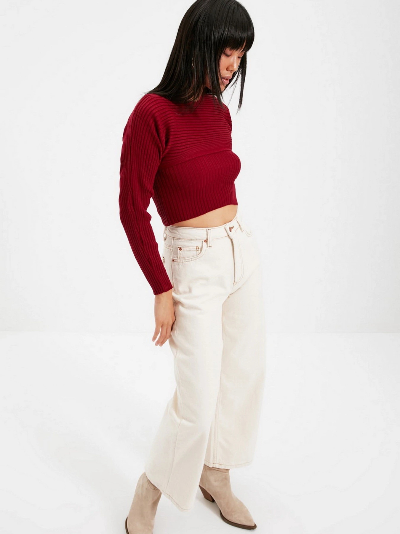 Свитры и кардиганы Trendyol модель TWOAW22KZ0773/Bordo Свитры и кардиганы Trendyol модель TWOAW22KZ0773/Bordo Фото