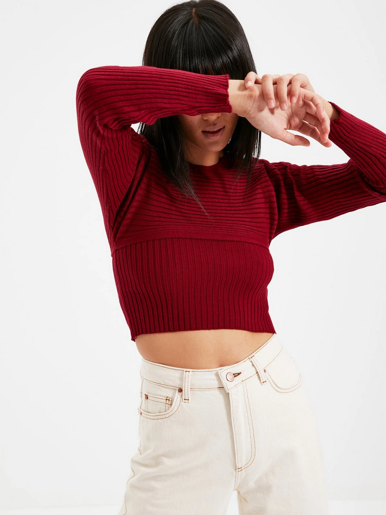 Свитры и кардиганы Trendyol модель TWOAW22KZ0773/Bordo Свитры и кардиганы Trendyol модель TWOAW22KZ0773/Bordo Фото