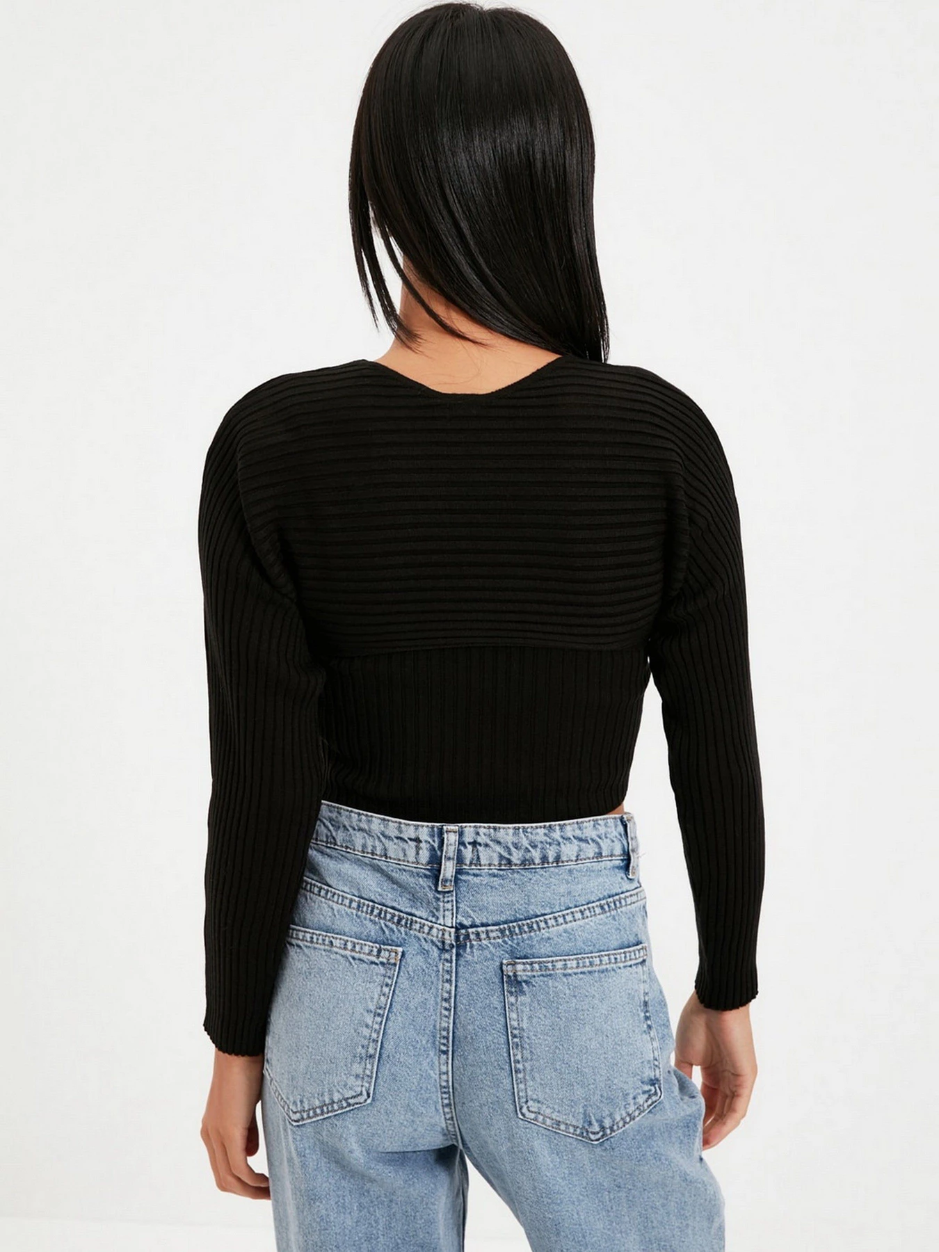 Свитры и кардиганы Trendyol модель TWOAW22KZ0773/Siyah Свитры и кардиганы Trendyol модель TWOAW22KZ0773/Siyah Фото