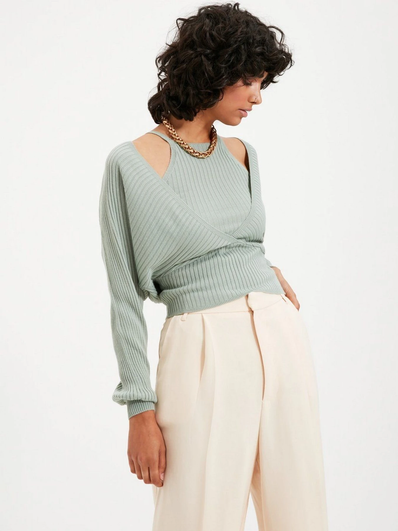 Свитры и кардиганы Trendyol модель TWOAW22KZ0865/Mint Свитры и кардиганы Trendyol модель TWOAW22KZ0865/Mint Фото