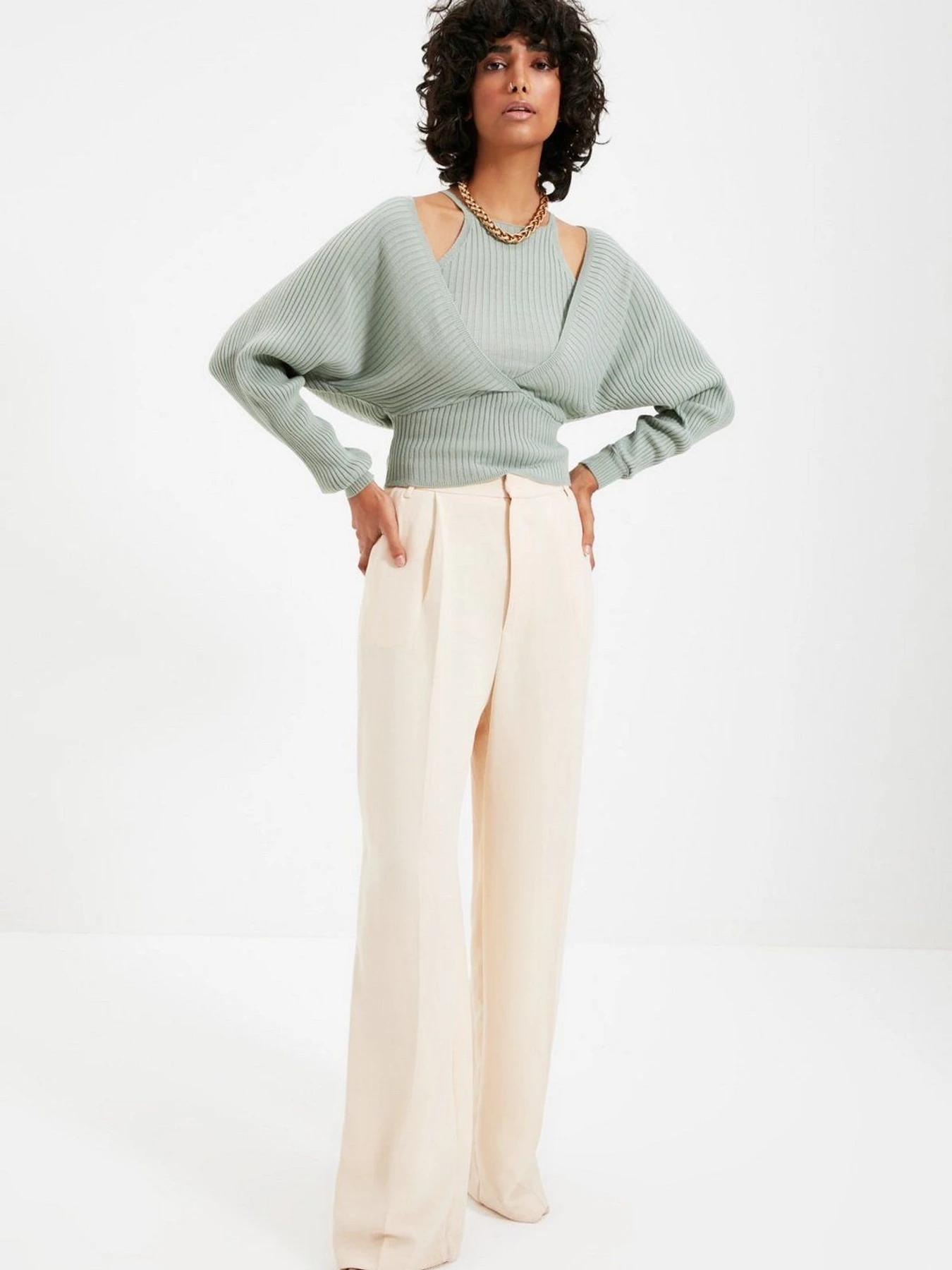 Свитры и кардиганы Trendyol модель TWOAW22KZ0865/Mint Свитры и кардиганы Trendyol модель TWOAW22KZ0865/Mint Фото