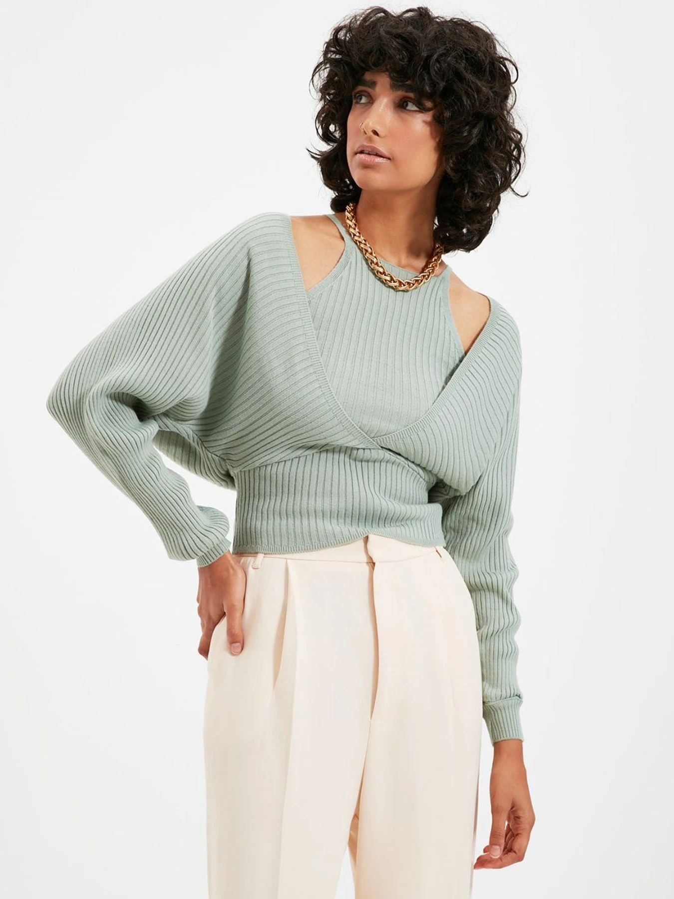 Свитры и кардиганы Trendyol модель TWOAW22KZ0865/Mint Свитры и кардиганы Trendyol модель TWOAW22KZ0865/Mint Фото