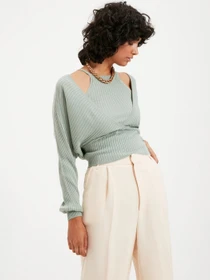 Свитры и кардиганы Trendyol модель TWOAW22KZ0865/Mint Фото