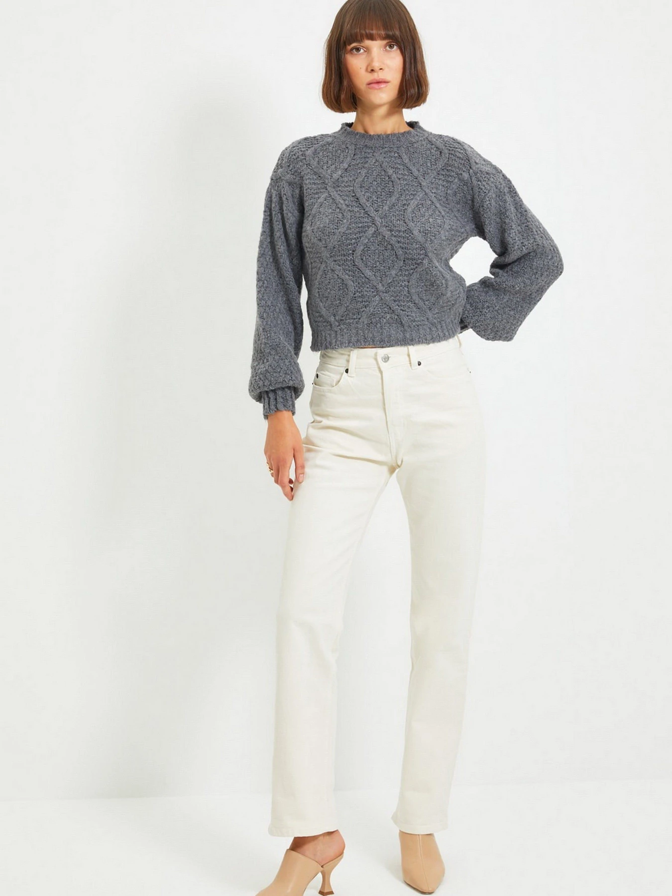 Свитры и кардиганы Trendyol модель TWOAW22KZ0932/Antrasit Свитры и кардиганы Trendyol модель TWOAW22KZ0932/Antrasit Фото