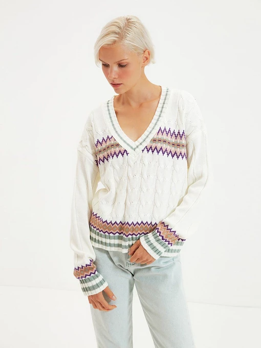 Светри та кардигани Trendyol модель TWOAW22KZ1120/Ekru Фото