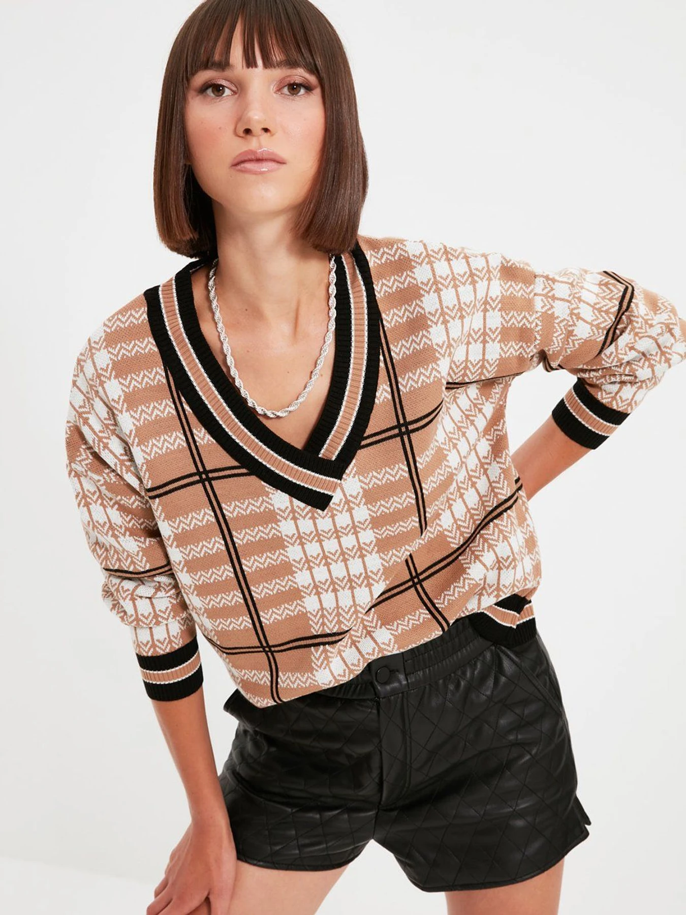 Свитры и кардиганы Trendyol модель TWOAW22KZ1123/Camel Свитры и кардиганы Trendyol модель TWOAW22KZ1123/Camel Фото