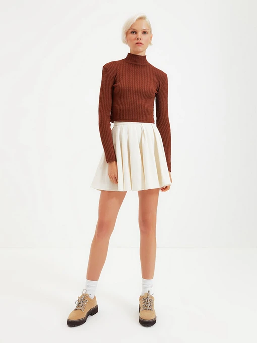 Свитры и кардиганы Trendyol модель TWOAW22KZ1128/Kahverengi Фото