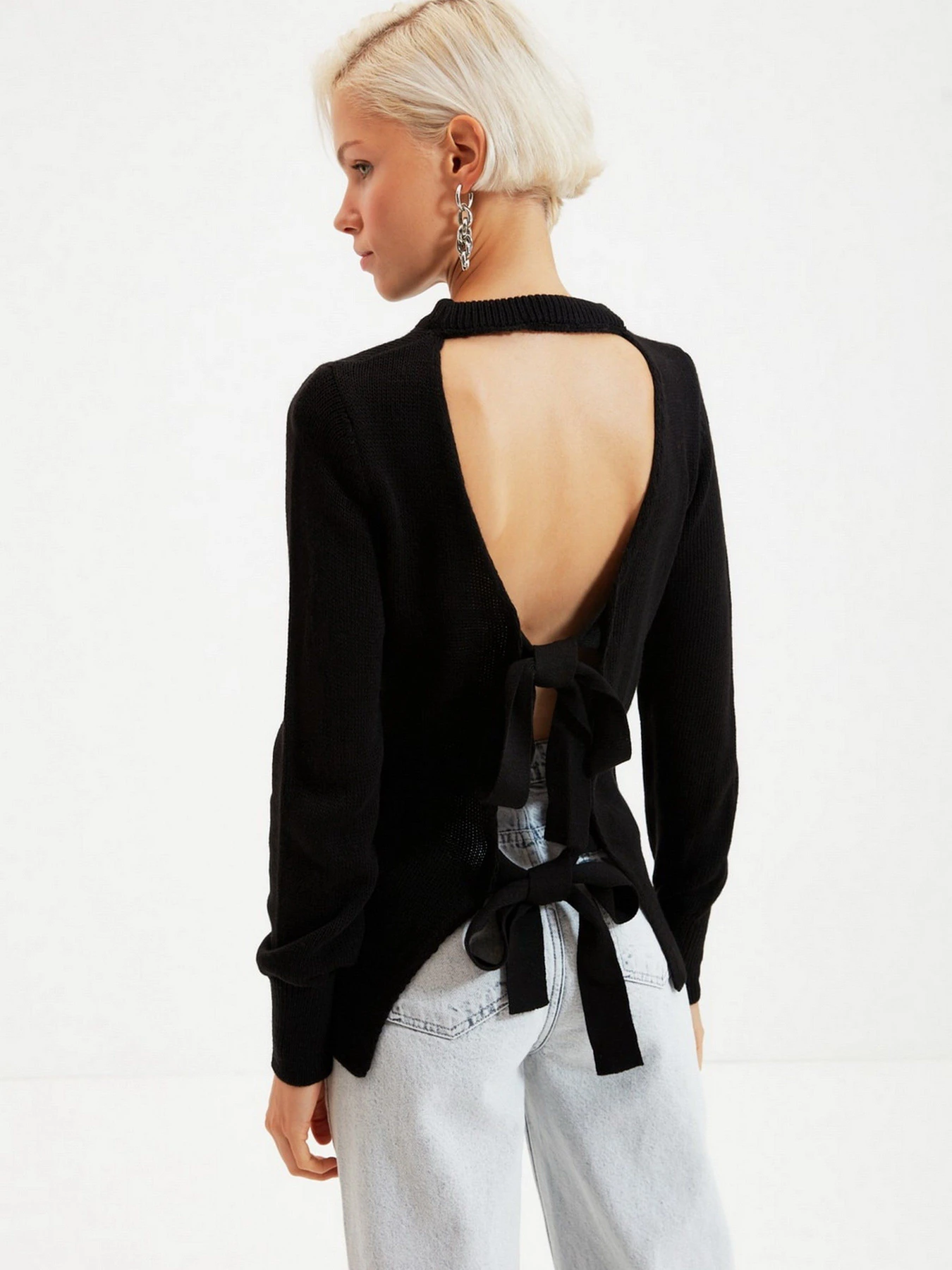 Свитры и кардиганы Trendyol модель TWOAW22KZ1195/Siyah Свитры и кардиганы Trendyol модель TWOAW22KZ1195/Siyah Фото