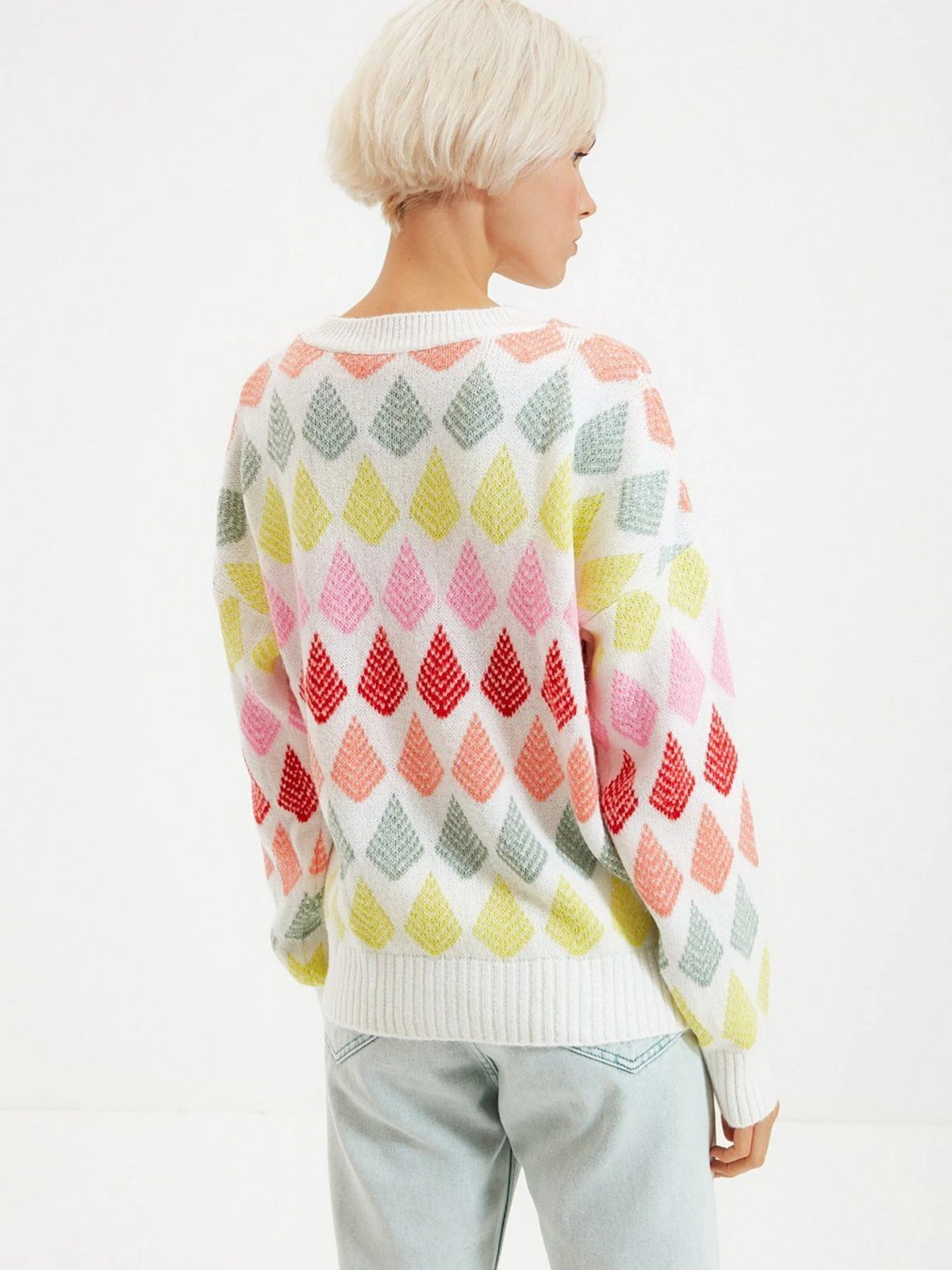 Свитры и кардиганы Trendyol модель TWOAW22KZ1214/Cok Renkli Свитры и кардиганы Trendyol модель TWOAW22KZ1214/Cok Renkli Фото