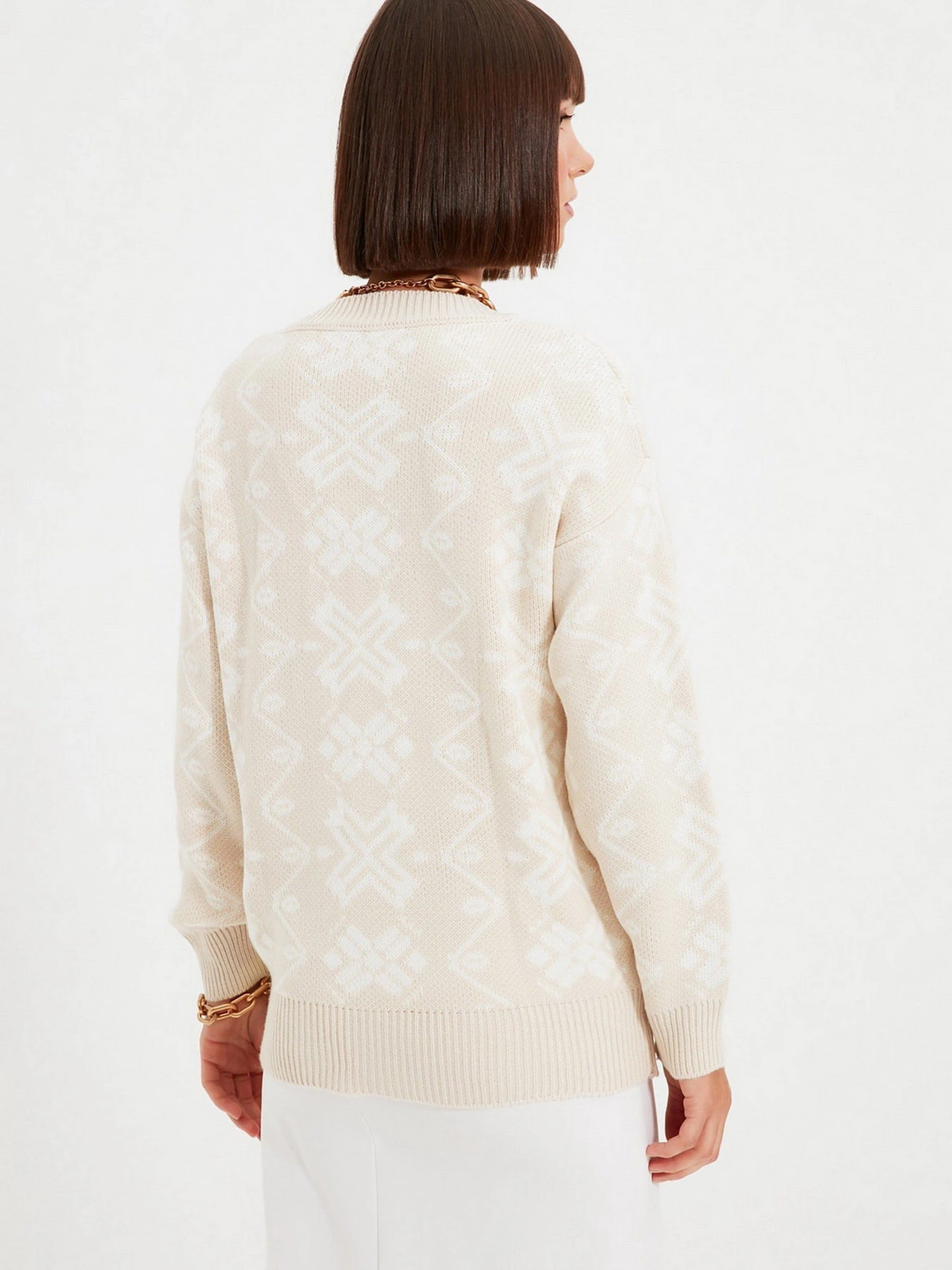 Свитры и кардиганы Trendyol модель TWOAW22KZ1215/Bej Свитры и кардиганы Trendyol модель TWOAW22KZ1215/Bej Фото