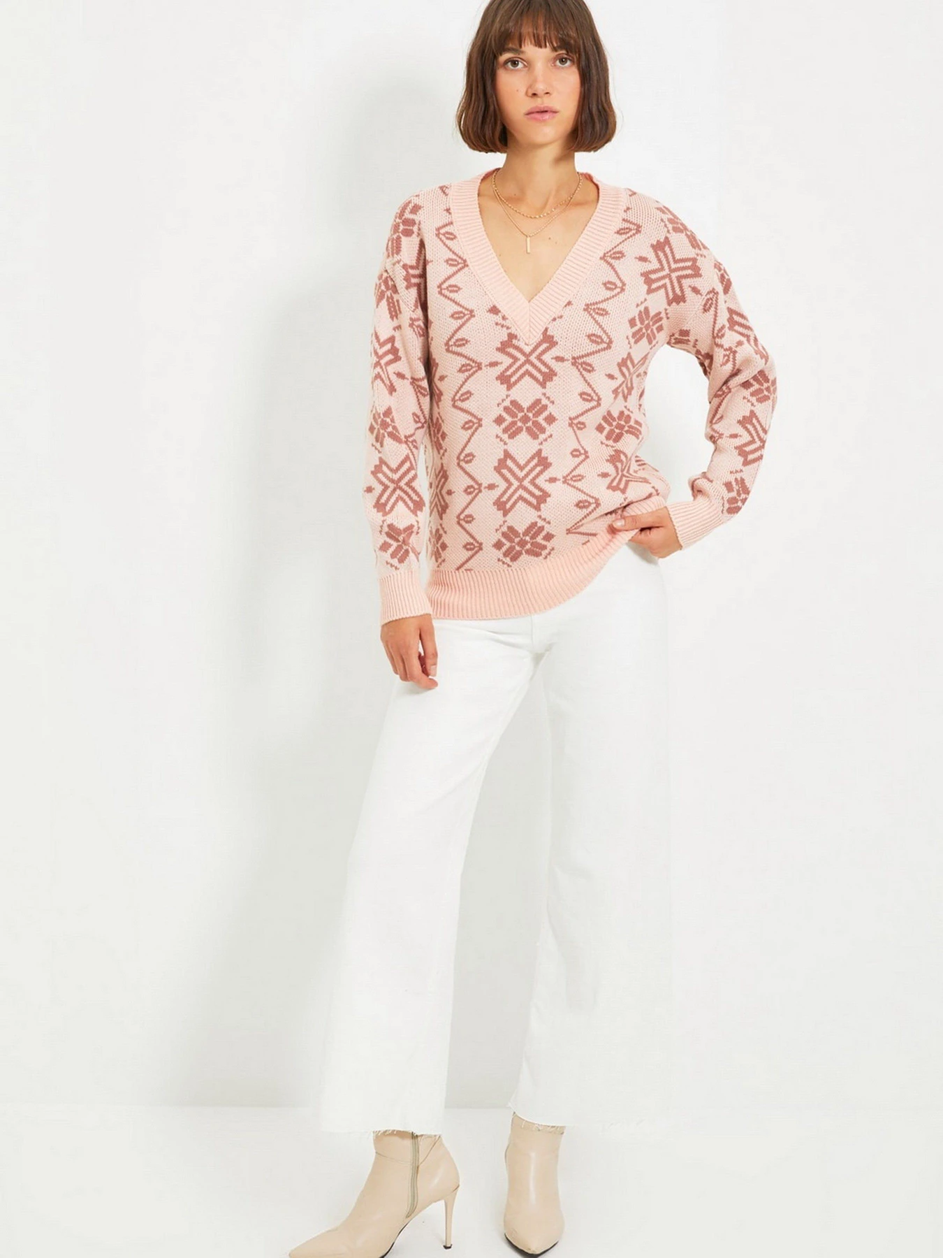 Свитры и кардиганы Trendyol модель TWOAW22KZ1215/Pudra Свитры и кардиганы Trendyol модель TWOAW22KZ1215/Pudra Фото