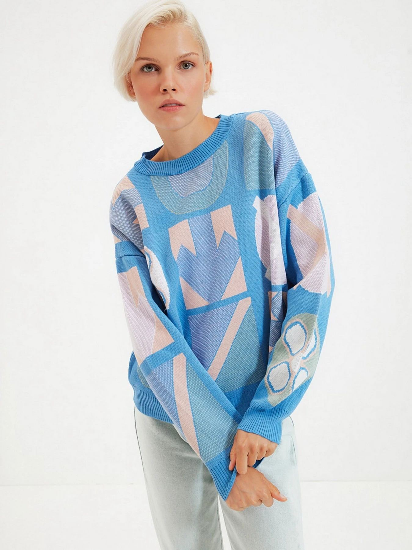 Свитры и кардиганы Trendyol модель TWOAW22KZ1356/Mavi Свитры и кардиганы Trendyol модель TWOAW22KZ1356/Mavi Фото