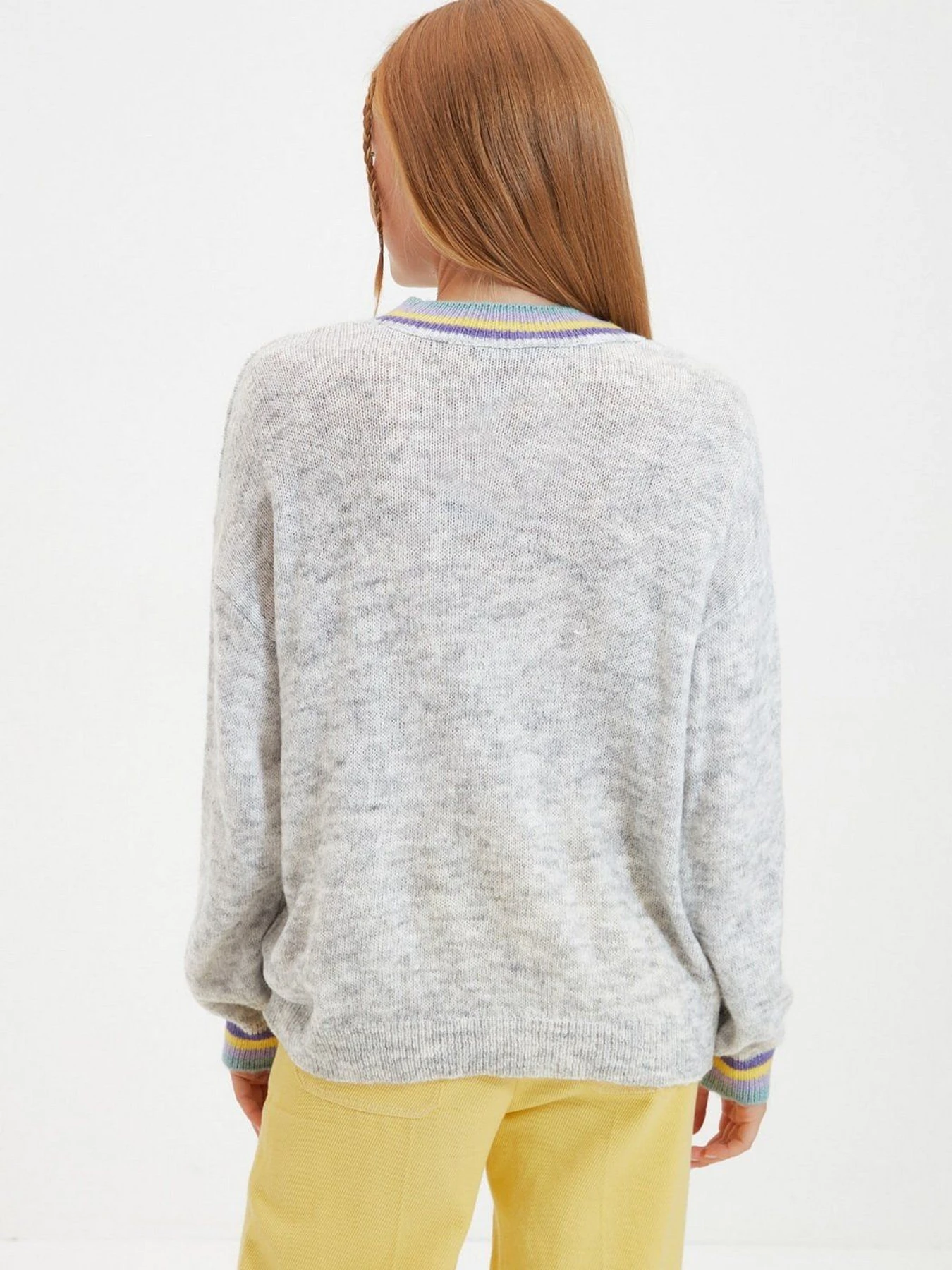 Свитры и кардиганы Trendyol модель TWOAW22KZ1364/Gri Свитры и кардиганы Trendyol модель TWOAW22KZ1364/Gri Фото