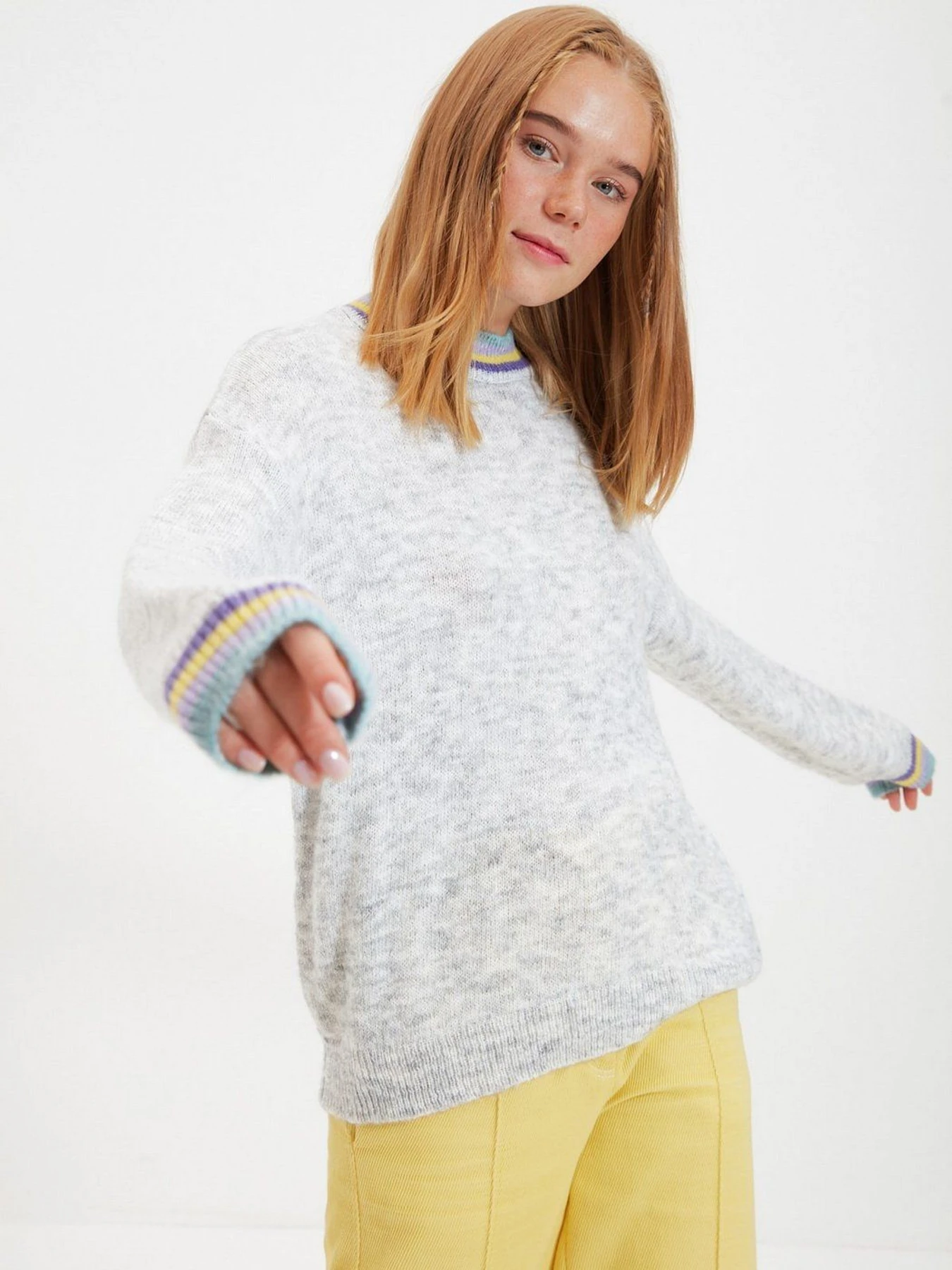 Свитры и кардиганы Trendyol модель TWOAW22KZ1364/Gri Свитры и кардиганы Trendyol модель TWOAW22KZ1364/Gri Фото