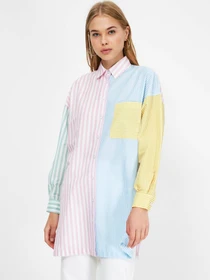 Рубашки Trendyol модель TCTSS21UK0011/Cok Renkli Фото