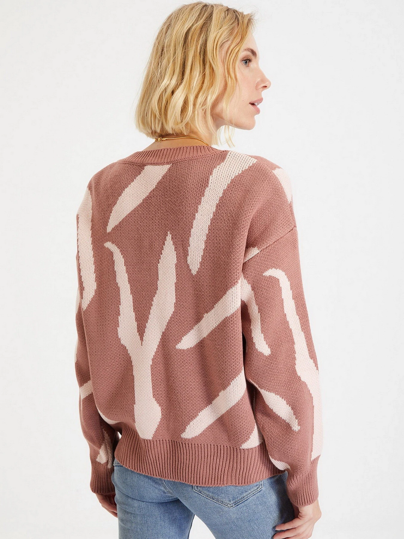 Свитры и кардиганы Trendyol модель TWOAW22KZ1648/Gul Kurusu Свитры и кардиганы Trendyol модель TWOAW22KZ1648/Gul Kurusu Фото