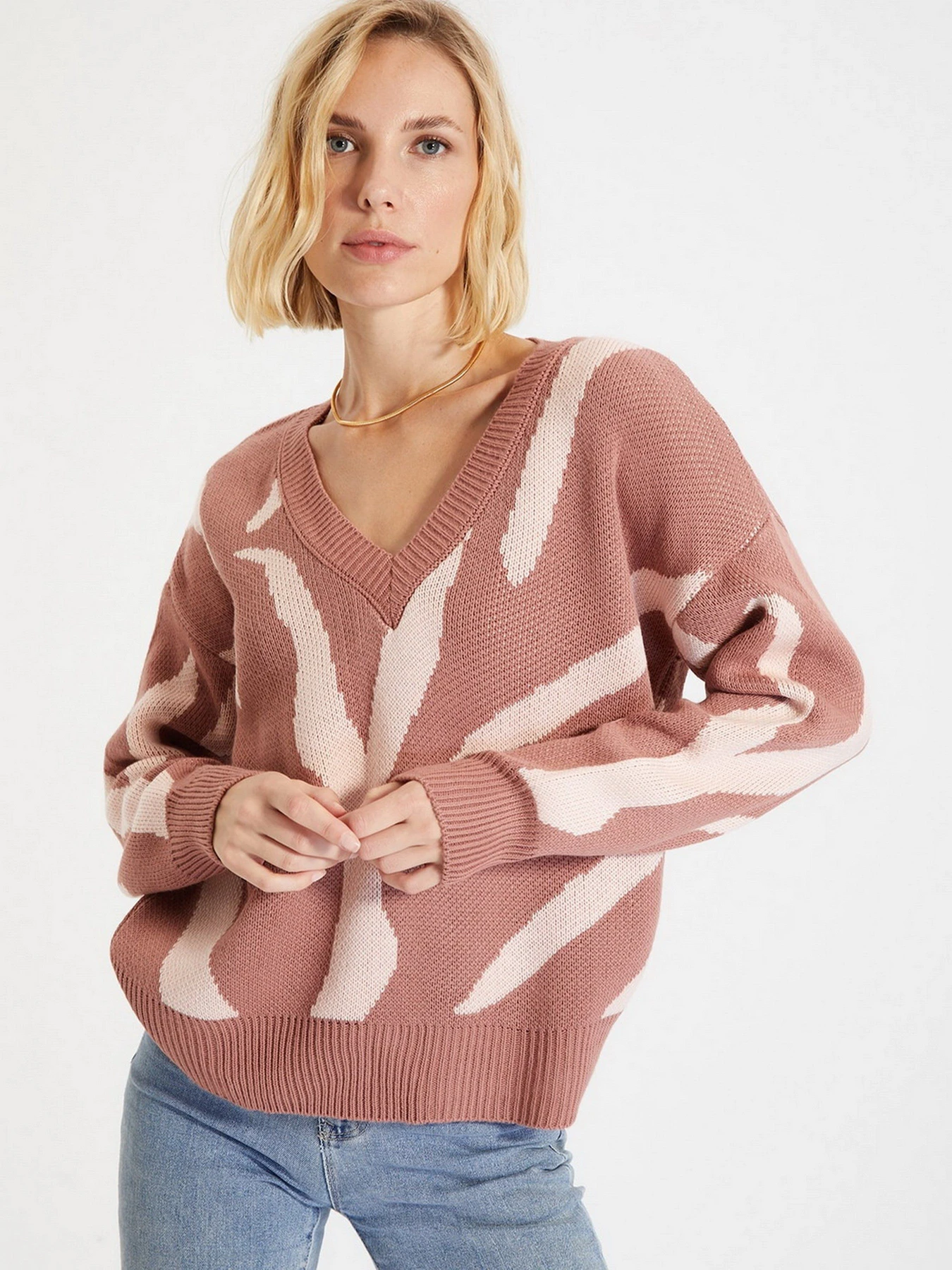 Свитры и кардиганы Trendyol модель TWOAW22KZ1648/Gul Kurusu Свитры и кардиганы Trendyol модель TWOAW22KZ1648/Gul Kurusu Фото