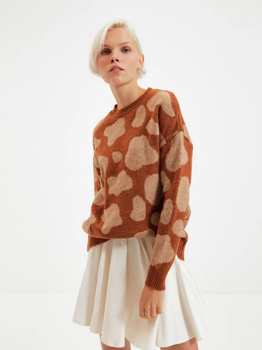 Свитры и кардиганы Trendyol модель TWOAW22KZ1652/Kahverengi Фото
