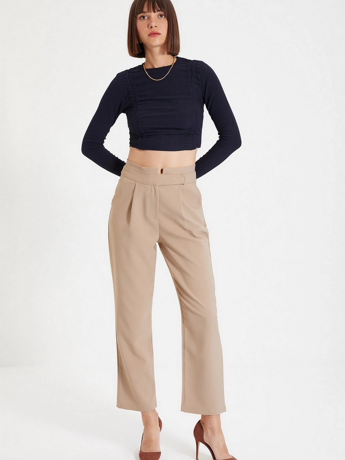 Штани Trendyol модель TWOAW22PL0168/Vizon Штани Trendyol модель TWOAW22PL0168/Vizon Фото