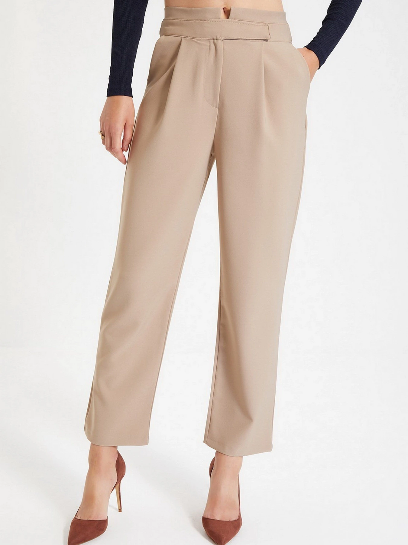 Штани Trendyol модель TWOAW22PL0168/Vizon Штани Trendyol модель TWOAW22PL0168/Vizon Фото