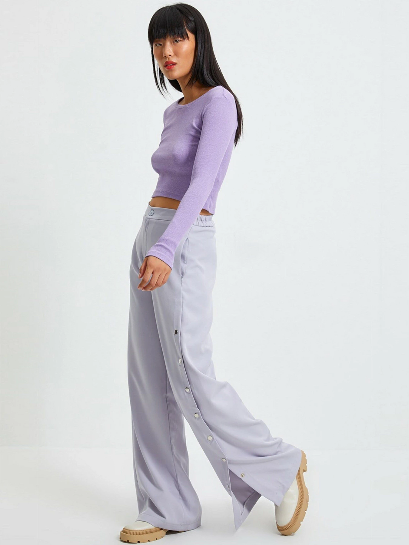 Штани Trendyol модель TWOSS20PL0398/Gri Штани Trendyol модель TWOSS20PL0398/Gri Фото