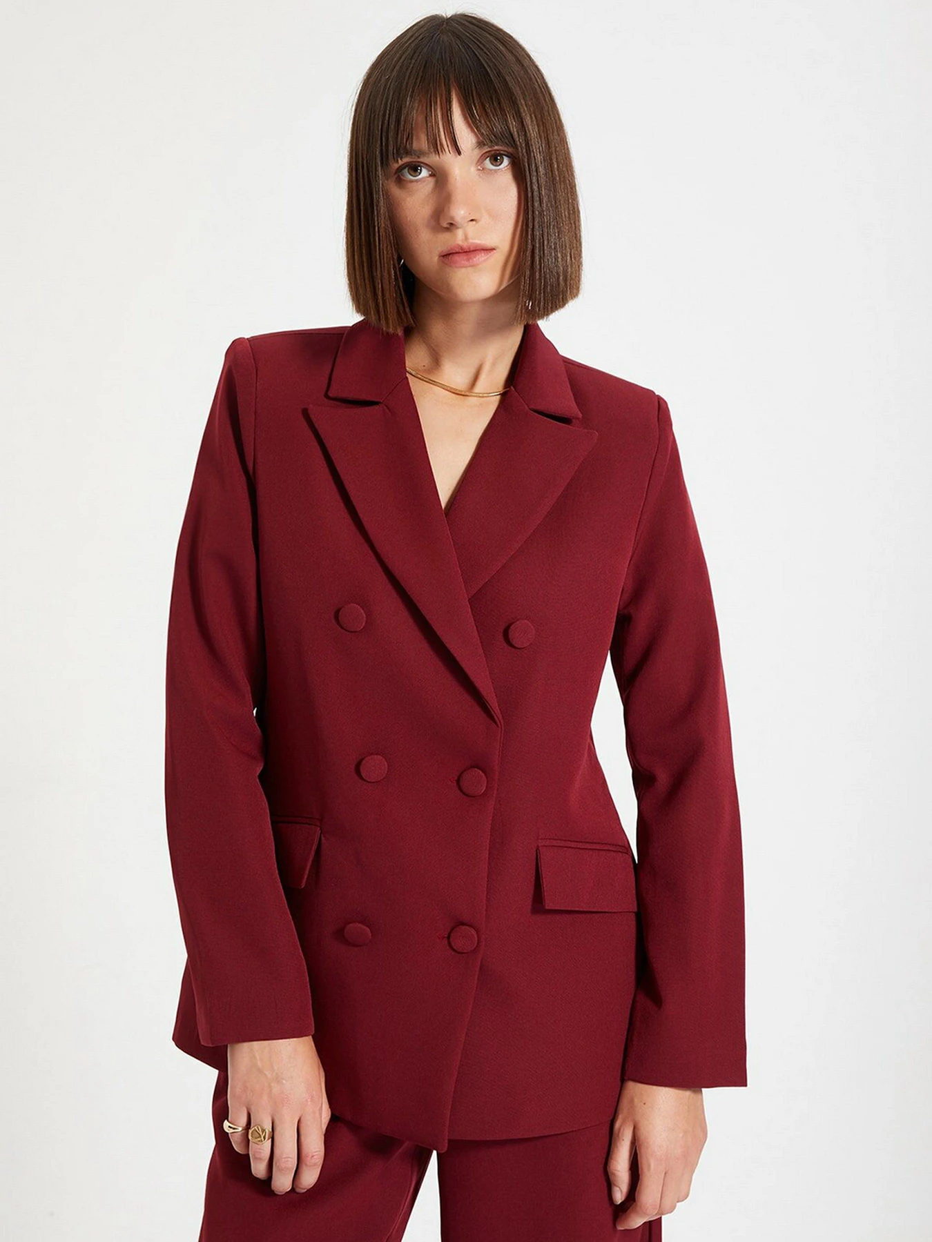 Пиджаки Trendyol модель TWOSS21CE0137/Bordo Пиджаки Trendyol модель TWOSS21CE0137/Bordo Фото