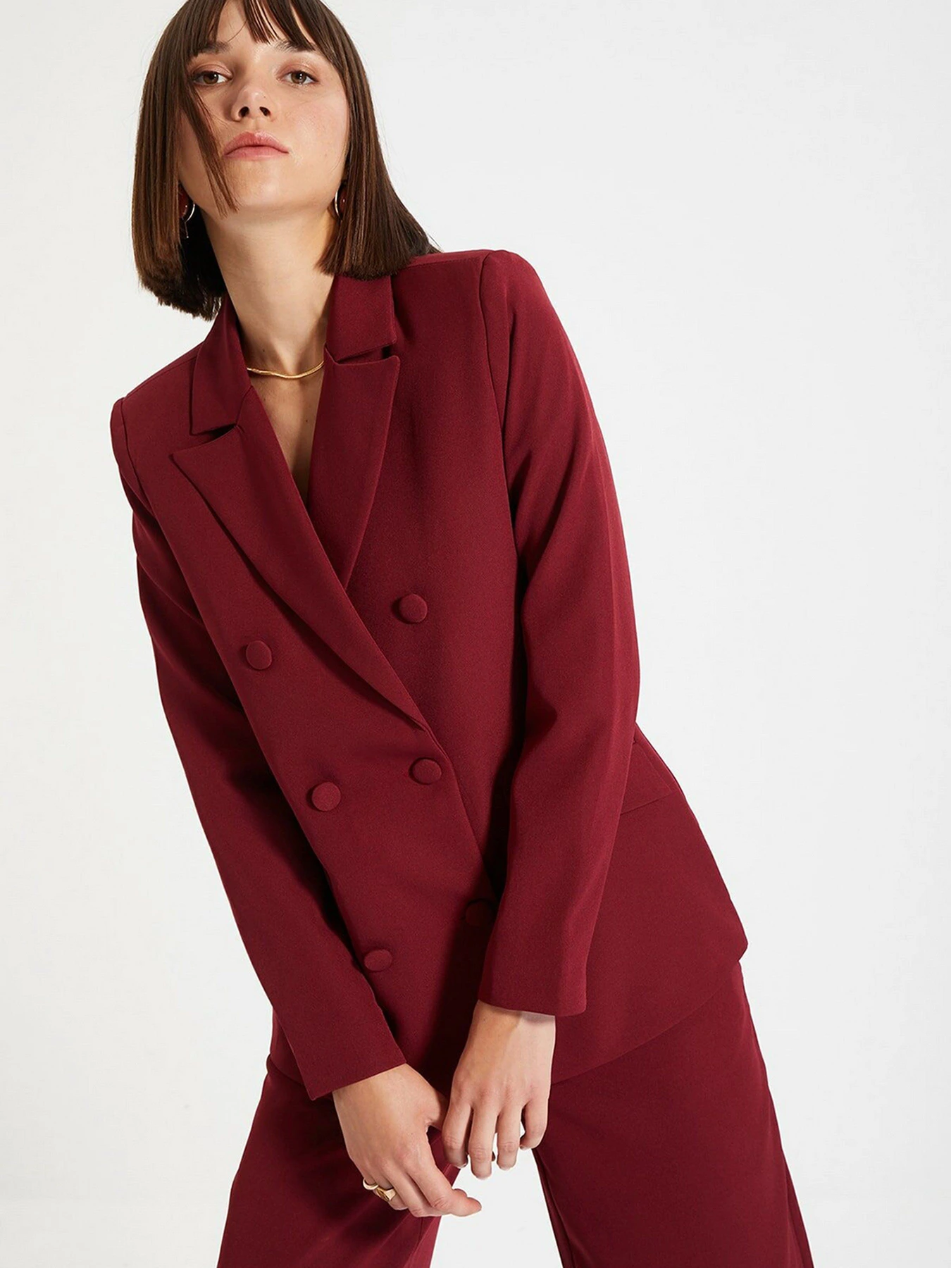 Пиджаки Trendyol модель TWOSS21CE0137/Bordo Пиджаки Trendyol модель TWOSS21CE0137/Bordo Фото