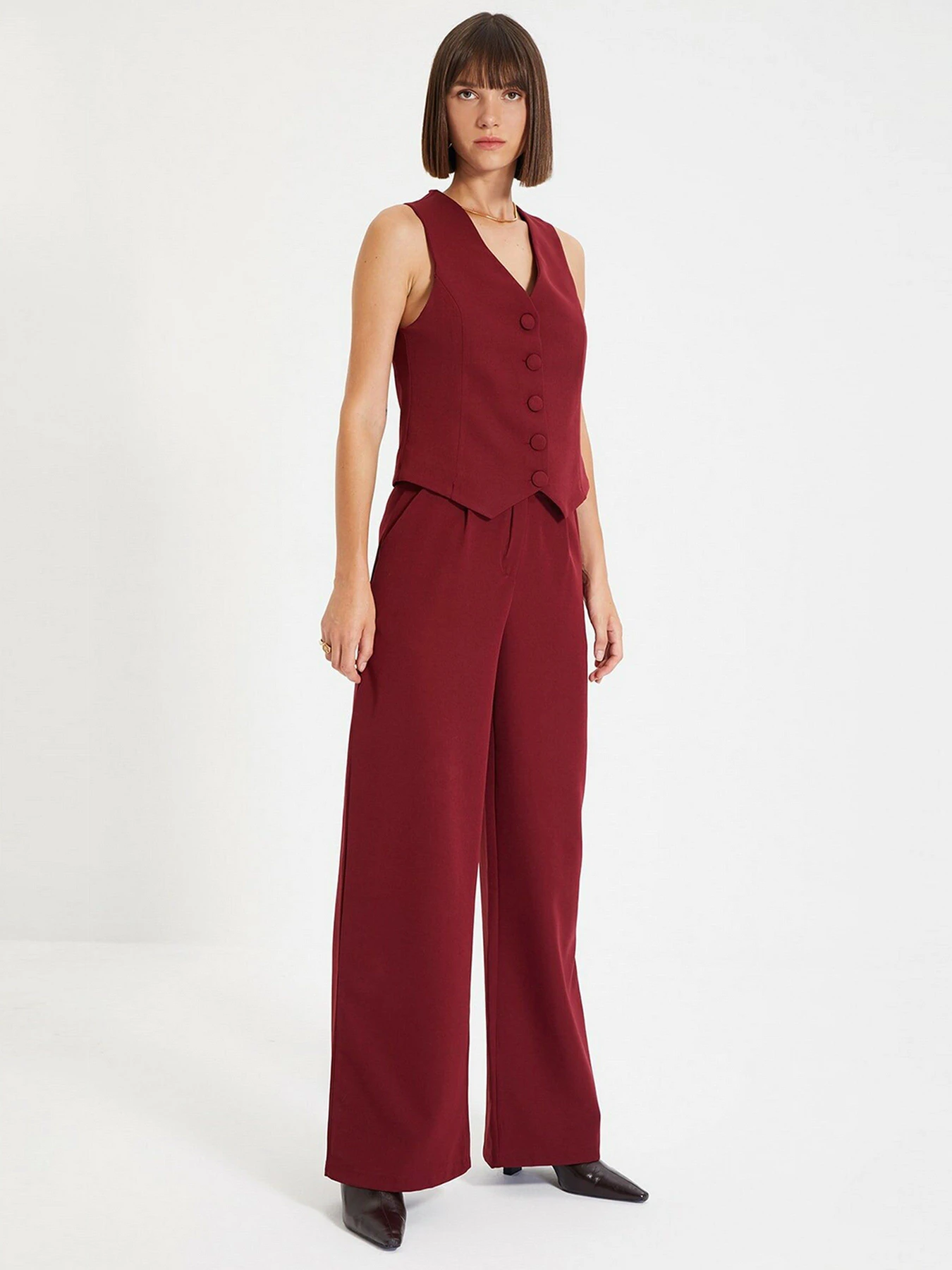 Брюки Trendyol модель TWOSS21PL0189/Bordo Фото