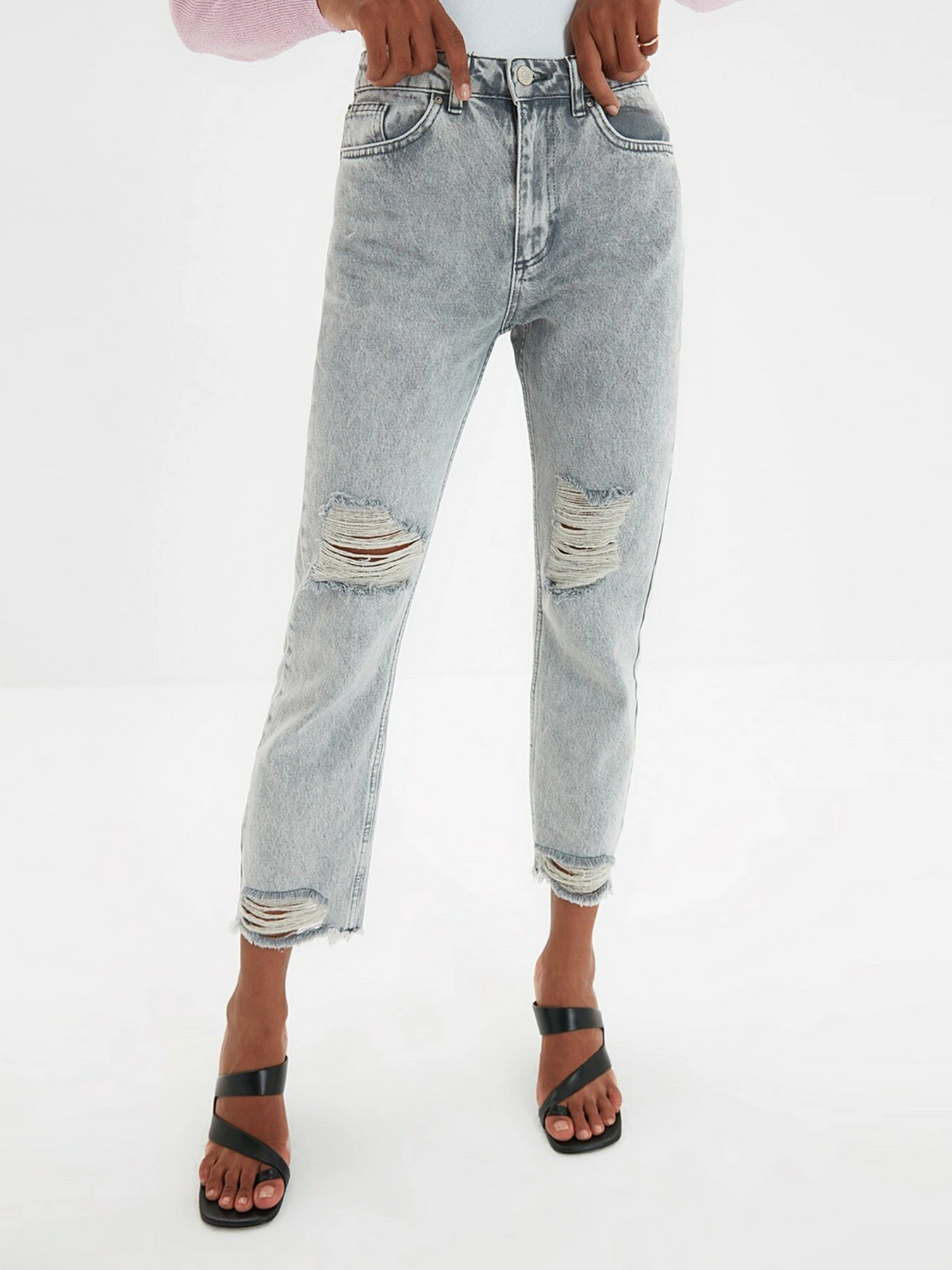 Джинсы Trendyol Straight модель TWOAW22JE0010/Gri Фото