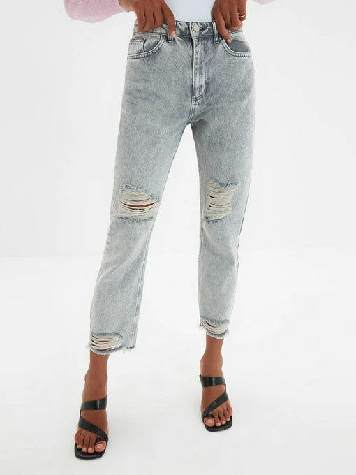 Джинсы Trendyol Straight модель TWOAW22JE0010/Gri Фото
