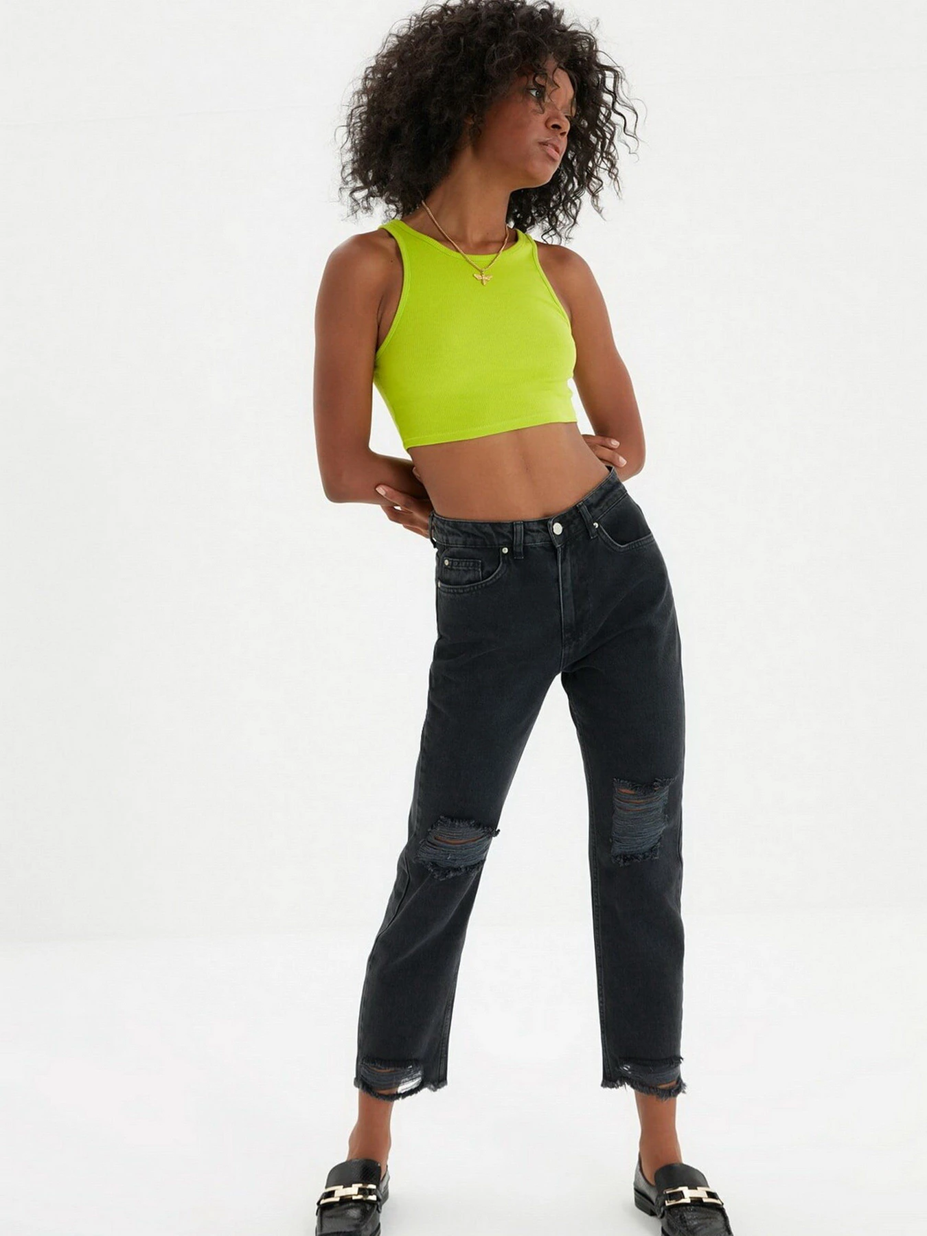 Джинси Trendyol Straight модель TWOAW22JE0010/Siyah Джинси Trendyol Straight модель TWOAW22JE0010/Siyah Фото