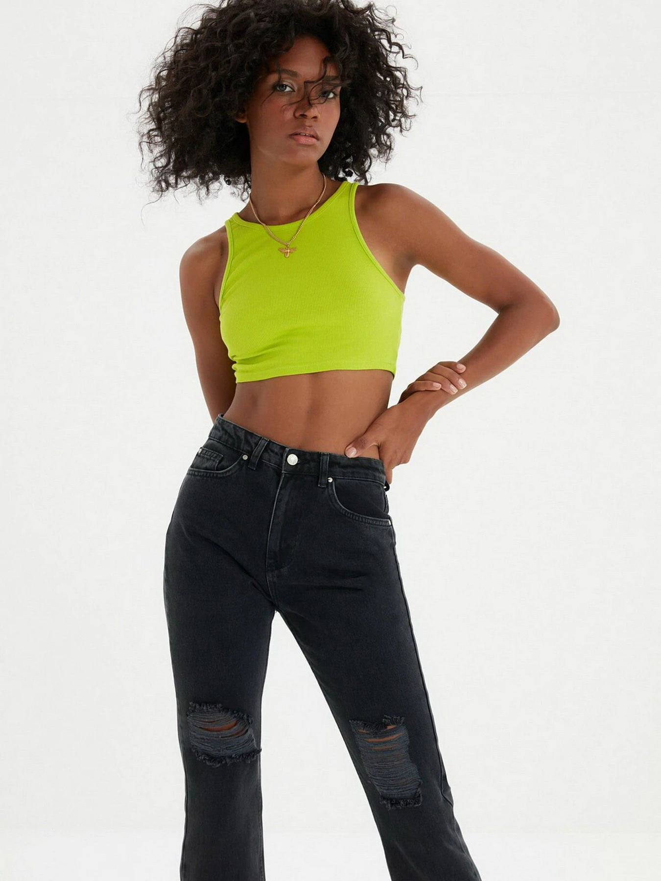 Джинси Trendyol Straight модель TWOAW22JE0010/Siyah Джинси Trendyol Straight модель TWOAW22JE0010/Siyah Фото