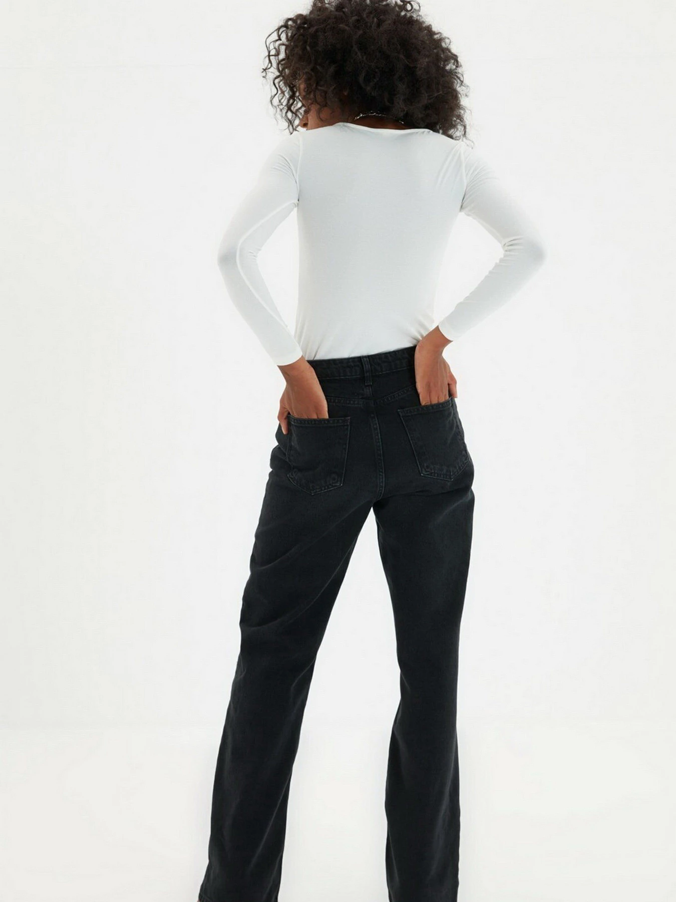 Джинсы Trendyol Wide Leg модель TWOAW22JE0104/Antrasit Фото