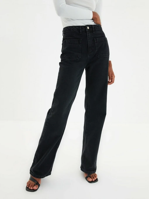 Джинсы Trendyol Wide Leg модель TWOAW22JE0104/Antrasit Фото