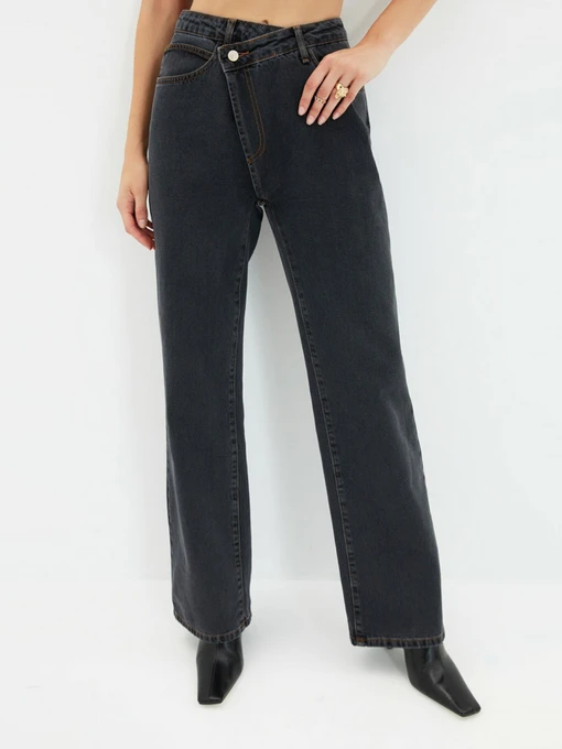 Джинсы Trendyol Wide Leg модель TWOAW22JE0106/Antrasit Фото
