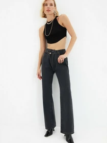 Джинсы Trendyol Wide Leg модель TWOAW22JE0106/Antrasit Фото