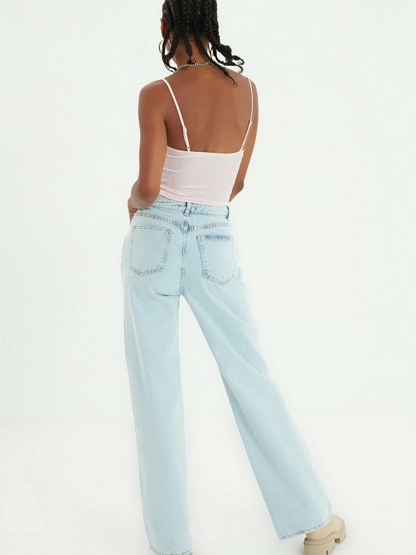 Джинсы Trendyol Wide Leg модель TWOAW22JE0112/Mavi Фото