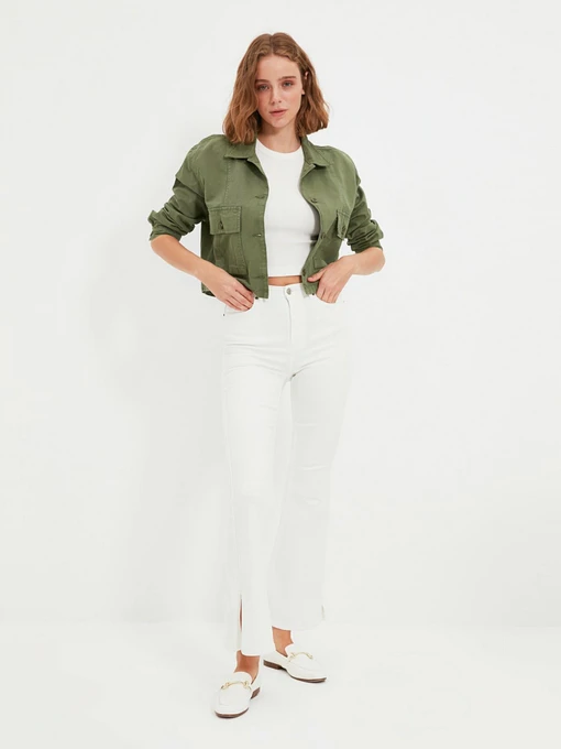Джинсы Trendyol Flare модель TWOAW22JE0145/Beyaz Фото