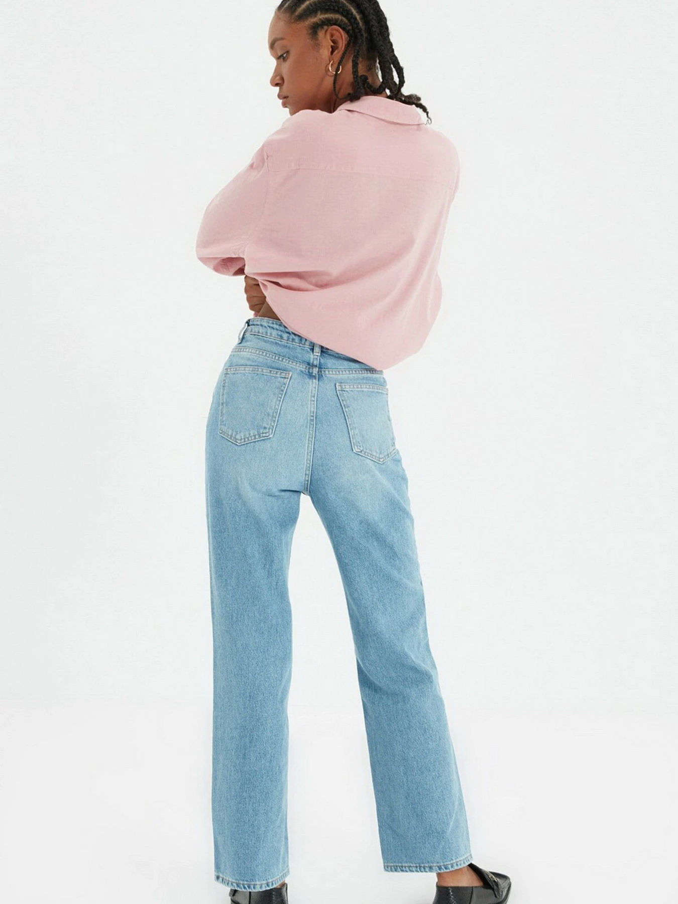 Джинси Trendyol Wide Leg модель TWOAW22JE0249/Mavi Джинси Trendyol Wide Leg модель TWOAW22JE0249/Mavi Фото