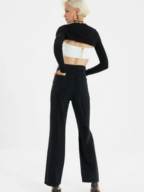 Джинси Trendyol Wide Leg модель TWOAW22JE0251/Siyah Фото