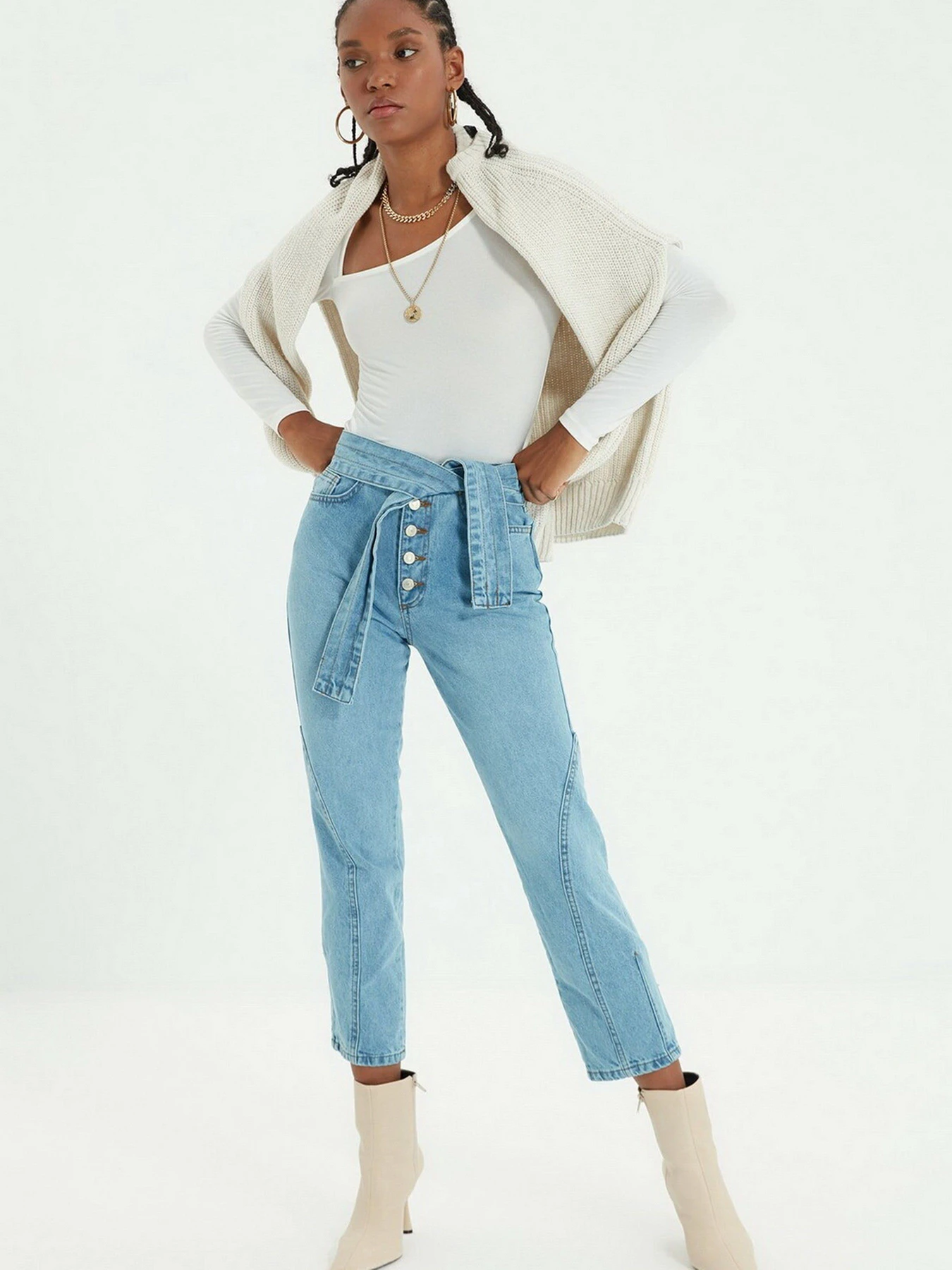 Джинси Trendyol Straight модель TWOAW22JE0280/Mavi Фото