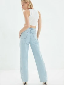 Джинсы Trendyol Wide Leg модель TWOAW22JE0451/Mavi Фото
