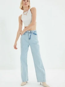 Джинсы Trendyol Wide Leg модель TWOAW22JE0451/Mavi Фото