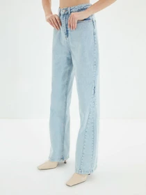 Джинсы Trendyol Wide Leg модель TWOAW22JE0451/Mavi Фото
