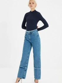 Джинси Trendyol Wide Leg модель TWOAW22JE0460/Mavi Фото